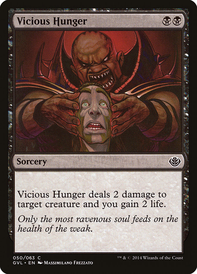Vicious Hunger GVL-50 Duel Decks Anthology: Garruk vs. Liliana Magic card