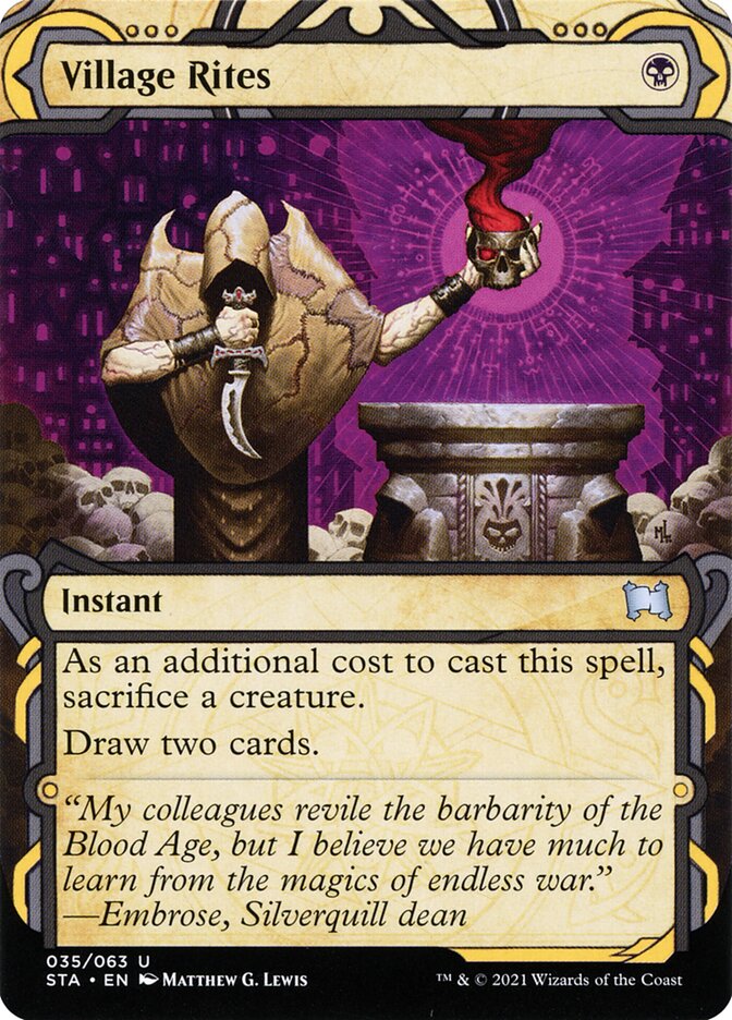 Village Rites STA-35 Strixhaven Mystical Archive Magic card