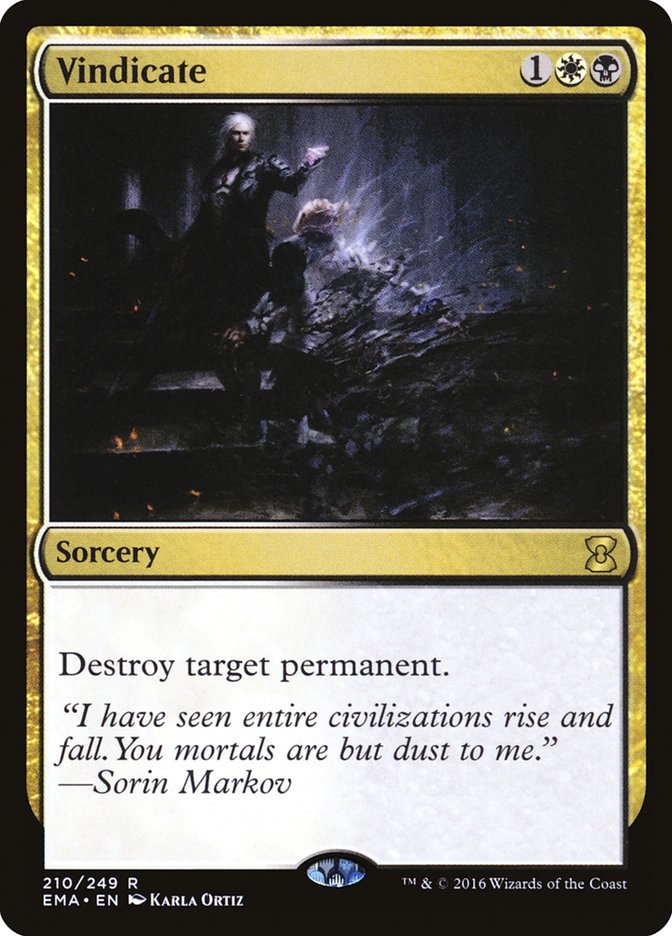 Vindicate EMA-210 Eternal Masters Magic card