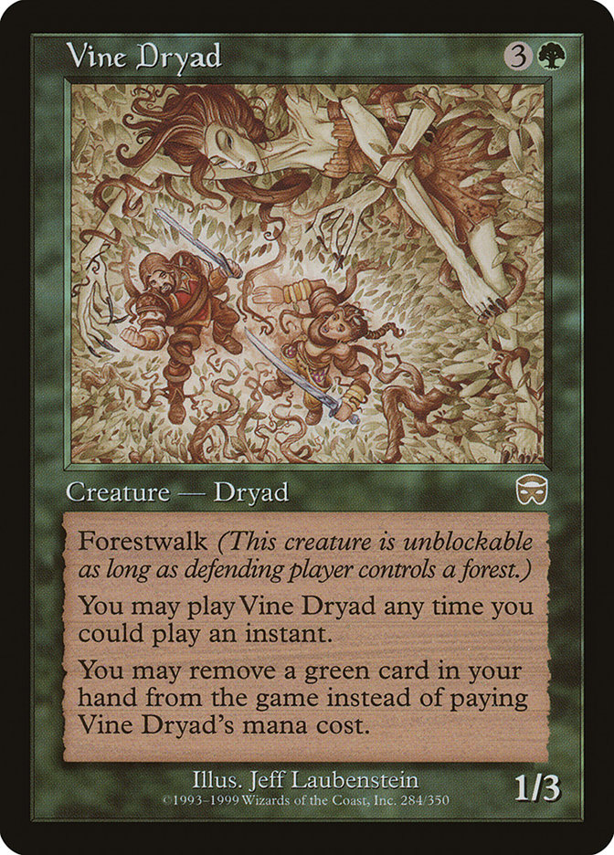 Vine Dryad MMQ-284 Mercadian Masques Magic card
