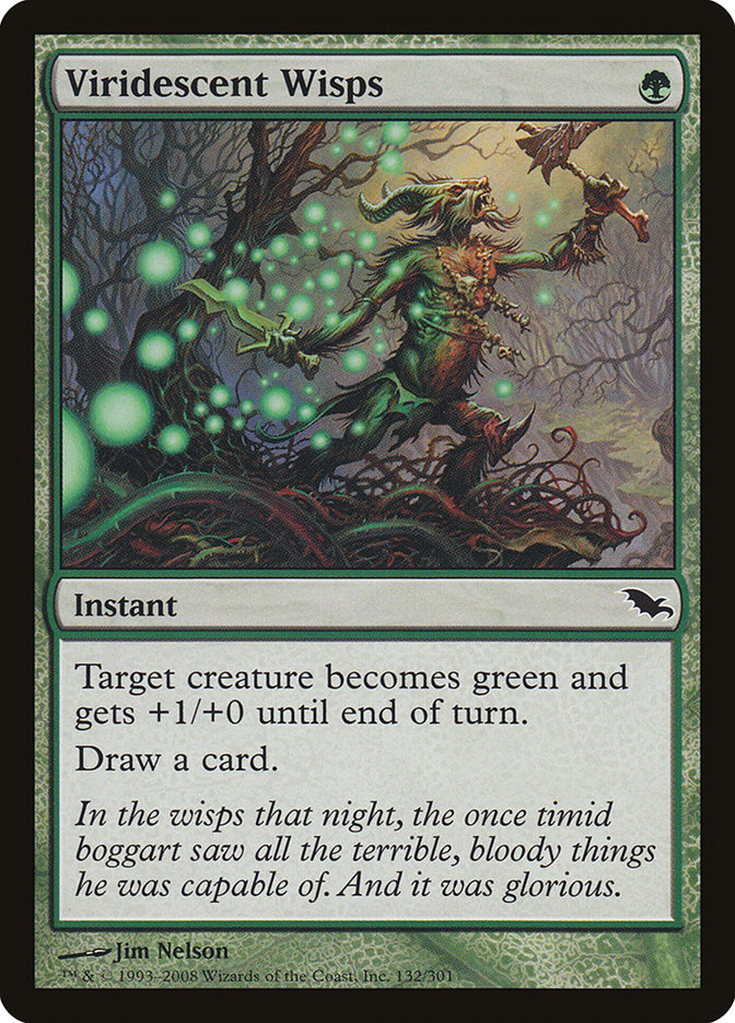 Viridescent Wisps SHM-132 Shadowmoor Magic card