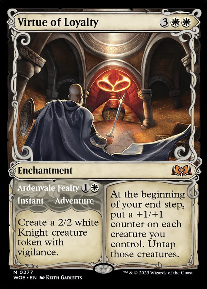 Virtue of Loyalty // Ardenvale Fealty WOE-277 Wilds of Eldraine Magic card