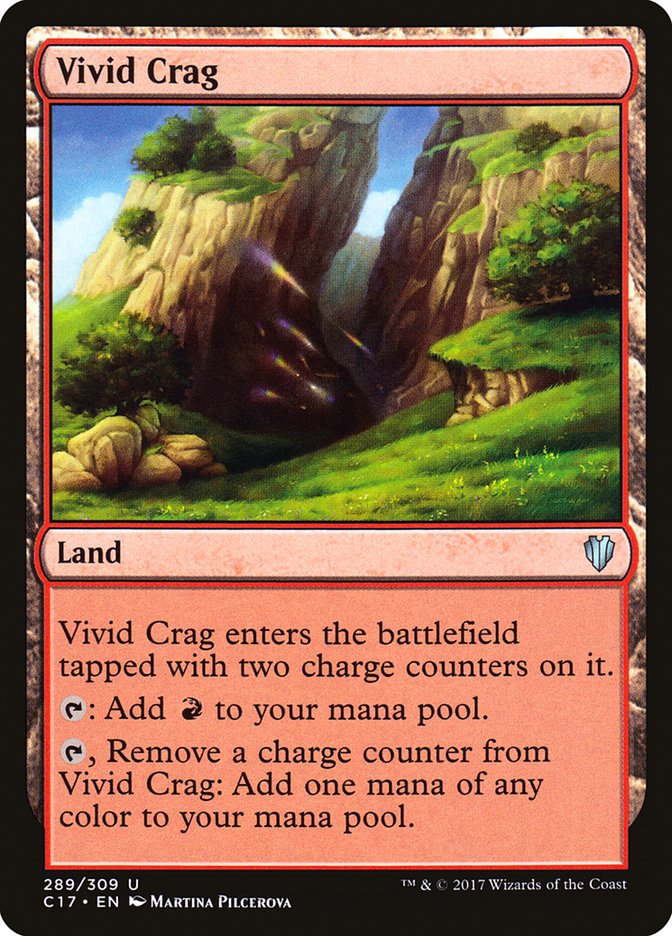 Vivid Crag C17-289 Commander 2017 Magic card