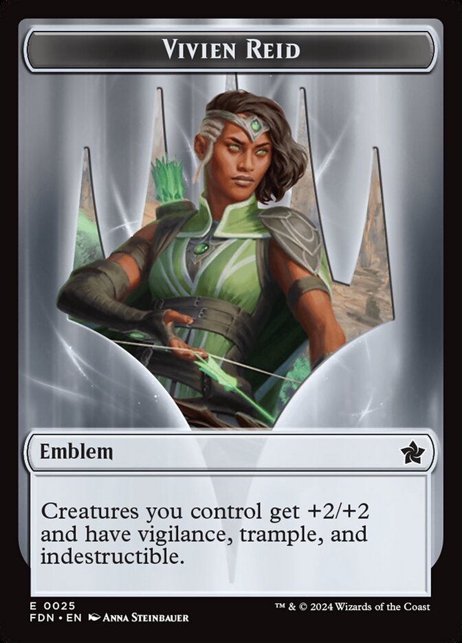 Vivien Reid Emblem TFDN-25 Foundations Tokens Magic card