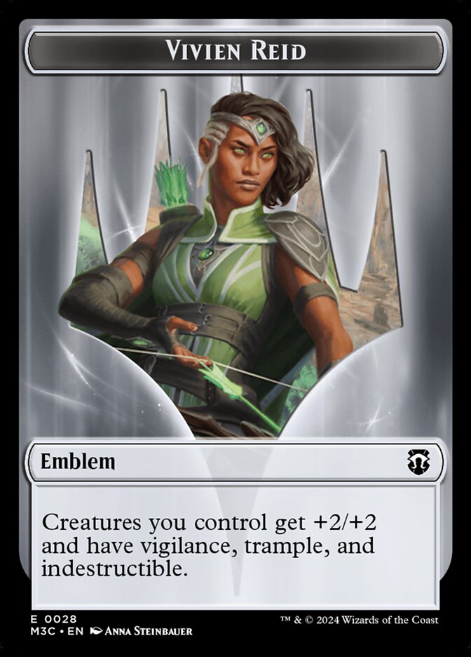 Vivien Reid Emblem TM3C-28 Modern Horizons 3 Commander Tokens Magic card