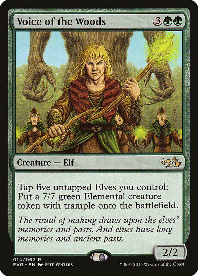 Voice of the Woods EVG-14 Duel Decks Anthology: Elves vs. Goblins Magic card