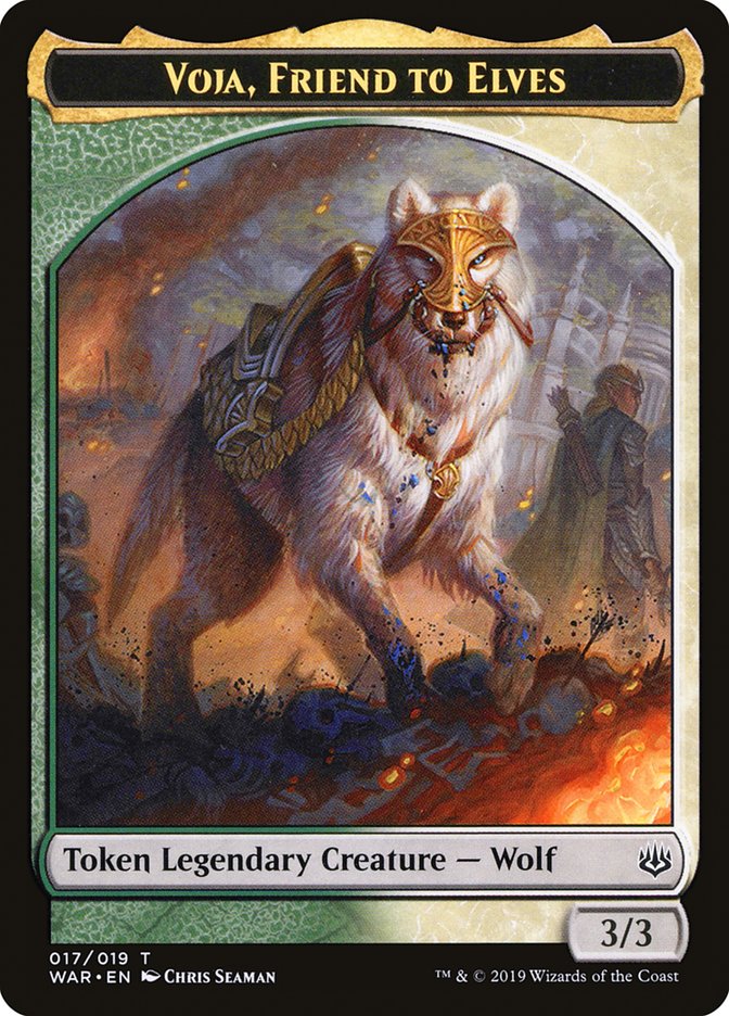 Voja, Friend to Elves TWAR-17 War of the Spark Tokens Magic card