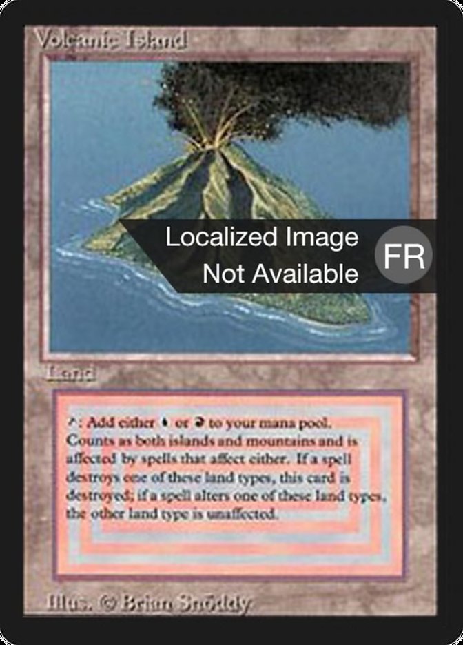 Volcanic Island FBB-291 Foreign Black Border Magic card