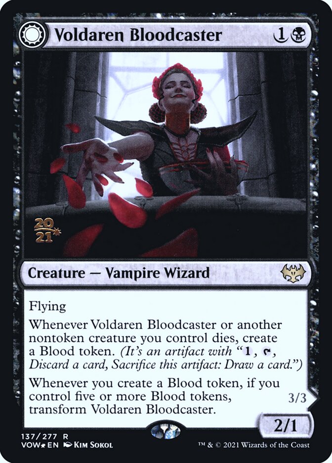 Voldaren Bloodcaster // Bloodbat Summoner PVOW-137S Innistrad: Crimson Vow Promos Magic card