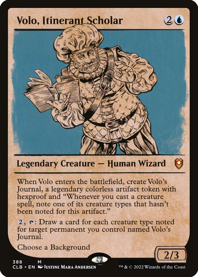 Volo, Itinerant Scholar CLB-388 Commander Legends: Battle for Baldur's Gate Magic card