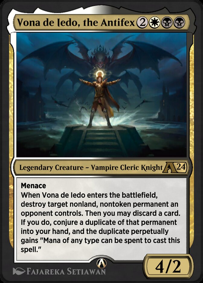 Vona de Iedo, the Antifex YOTJ-28 Alchemy: Outlaws of Thunder Junction Magic card
