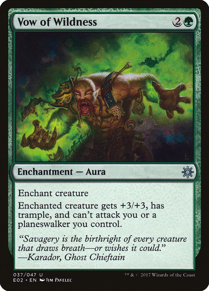 Vow of Wildness E02-37 Explorers of Ixalan Magic card