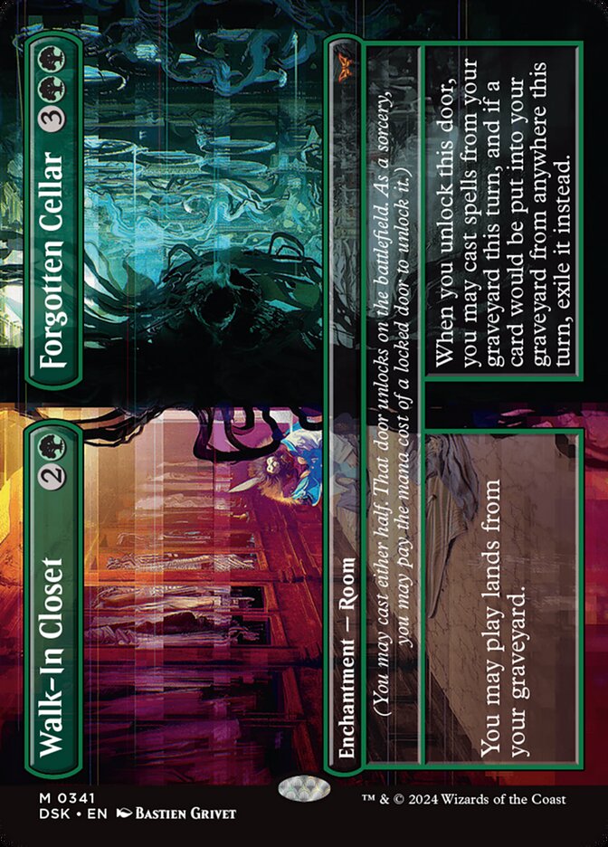 Walk-In Closet // Forgotten Cellar DSK-341 Duskmourn: House of Horror Magic card