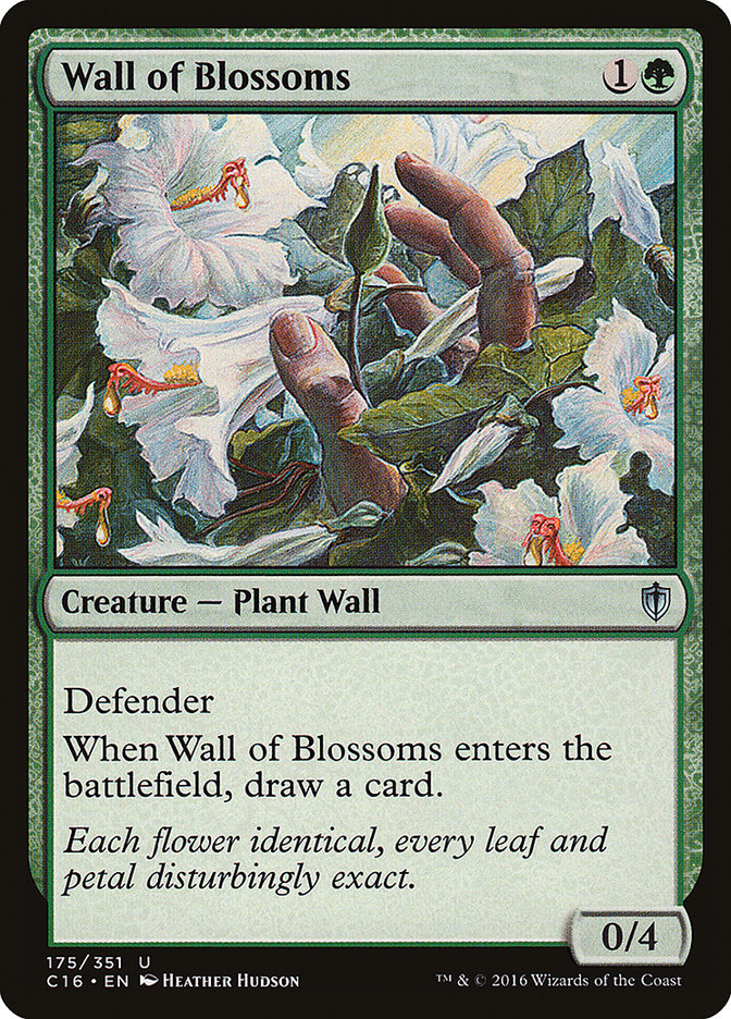 Wall of Blossoms C16-175 Commander 2016 Magic card