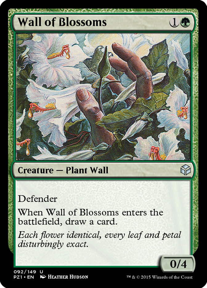 Wall of Blossoms PZ1-92 Legendary Cube Prize Pack Magic card
