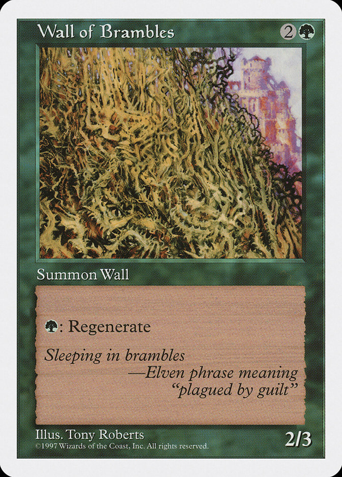Wall of Brambles 5ED-338 Fifth Edition Magic card