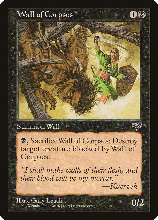 Wall of Corpses MIR-151 Mirage Magic card