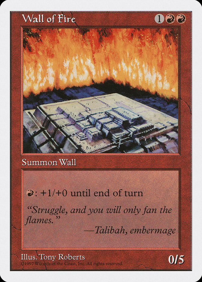 Wall of Fire 5ED-273 Fifth Edition Magic card
