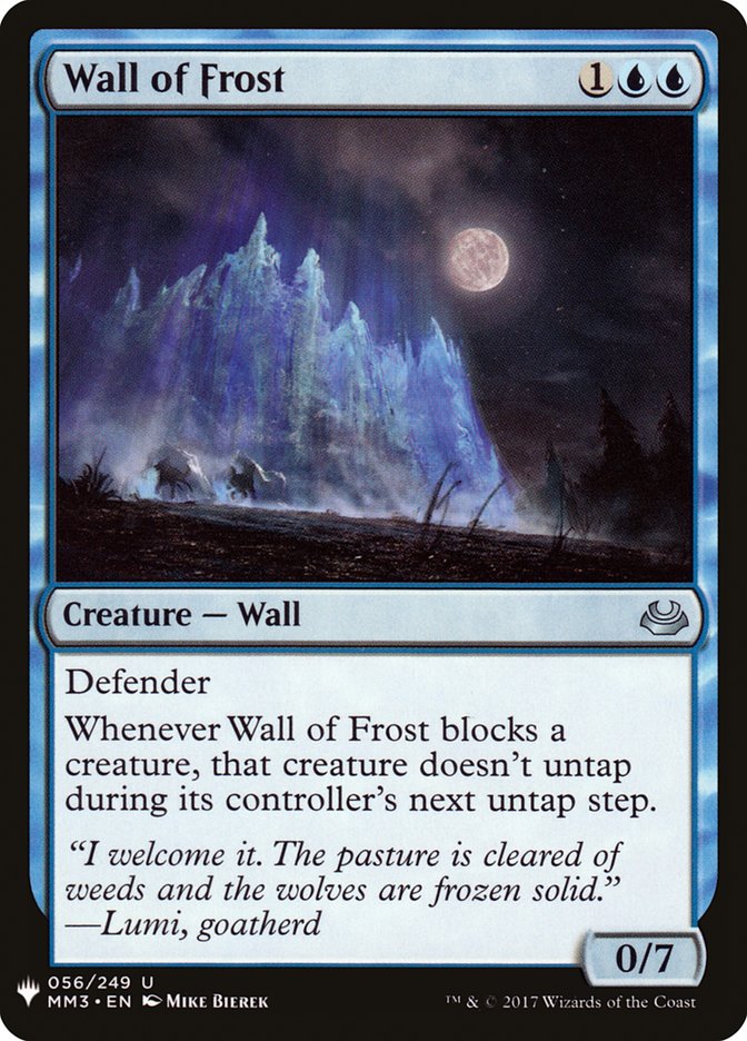 Wall of Frost PLST-MM3-56 The List Magic card