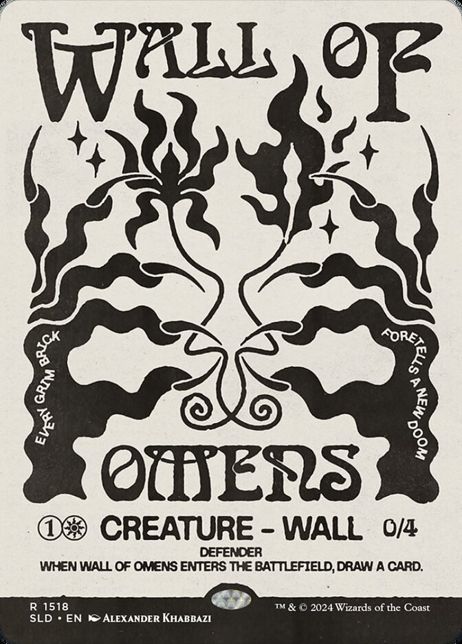 Wall of Omens SLD-1518 Secret Lair Drop Magic card