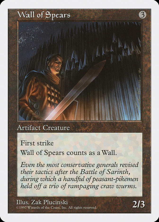 Wall of Spears 5ED-407 Fifth Edition Magic card