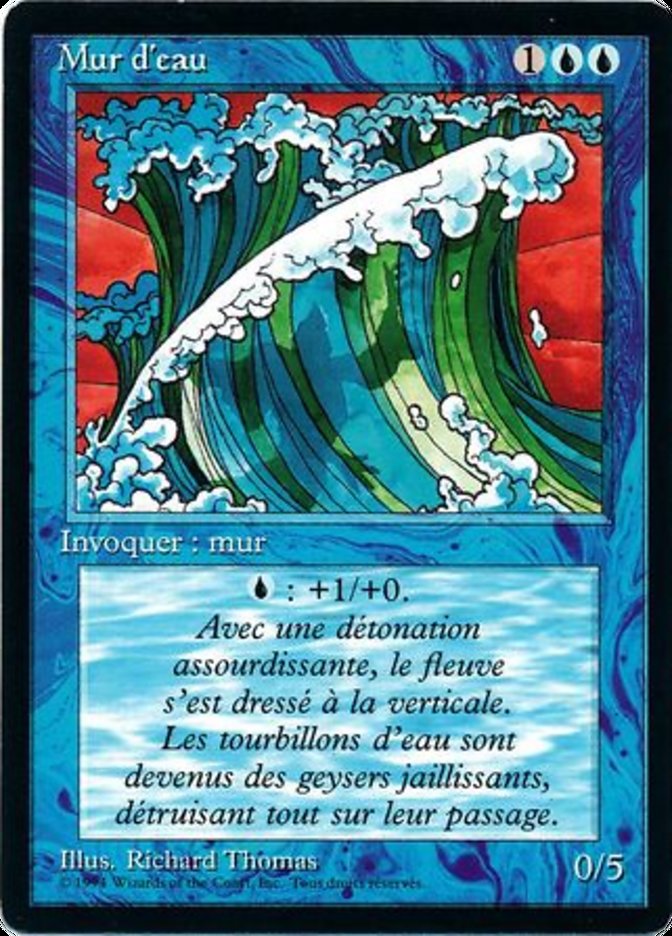 Wall of Water FBB-91 Foreign Black Border Magic card