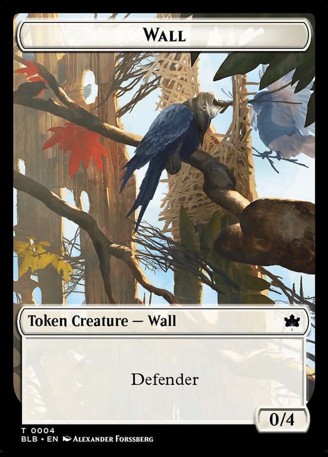 Wall TBLB-4 Bloomburrow Tokens Magic card