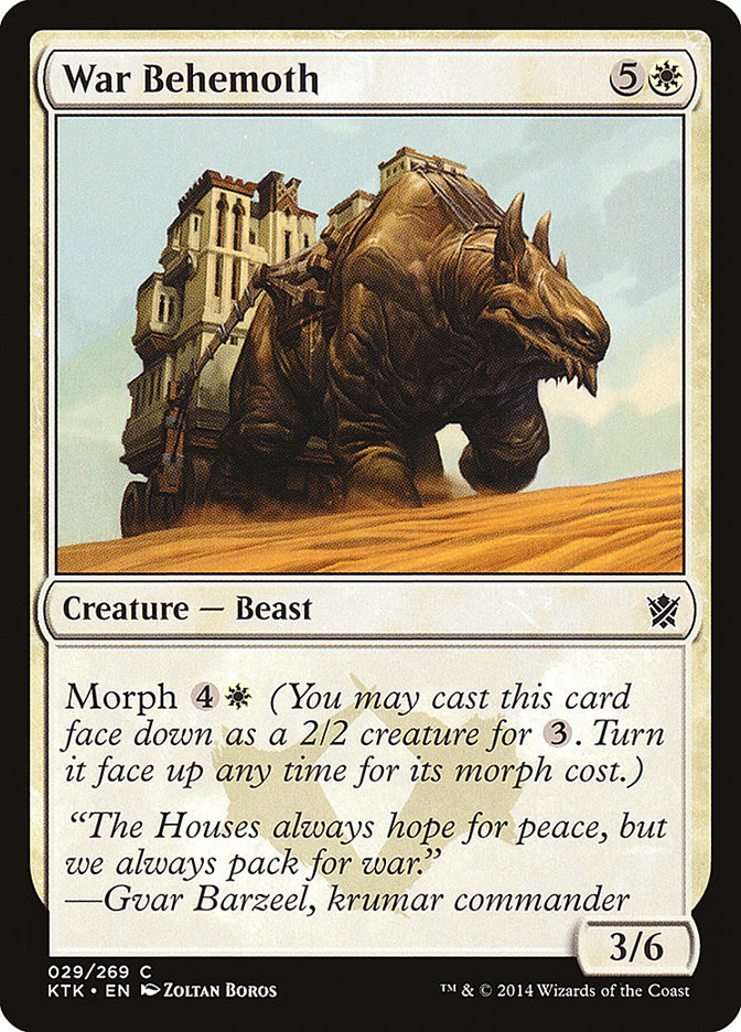 War Behemoth KTK-29 Khans of Tarkir Magic card