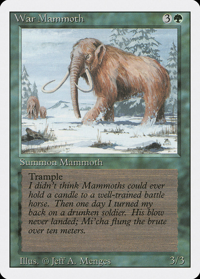 War Mammoth 3ED-228 Revised Edition Magic card