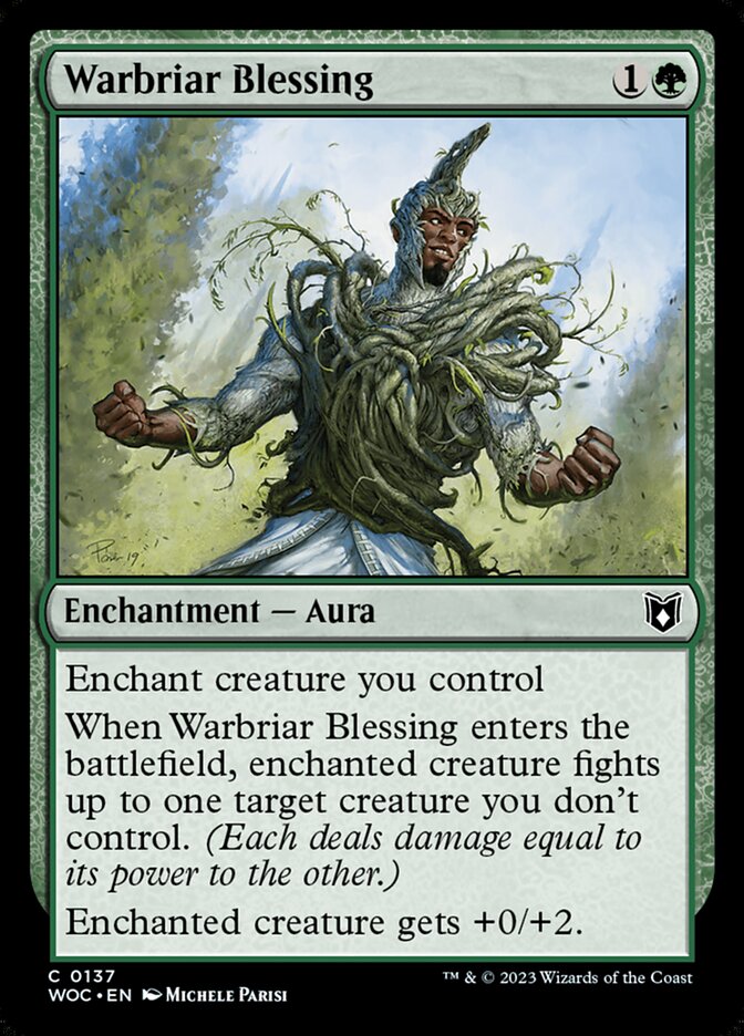 Warbriar Blessing WOC-137 Wilds of Eldraine Commander Magic card