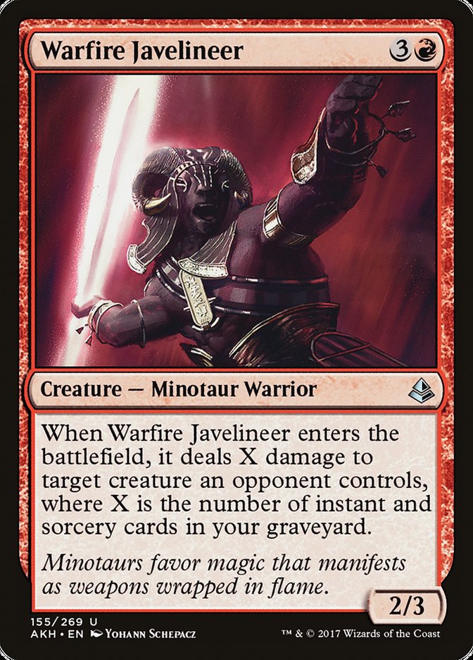 Warfire Javelineer AKH-155 Amonkhet Magic card