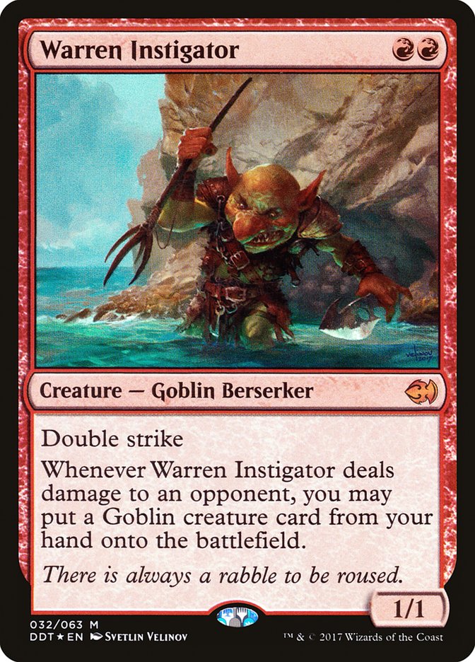 Warren Instigator DDT-32 Duel Decks: Merfolk vs. Goblins Magic card