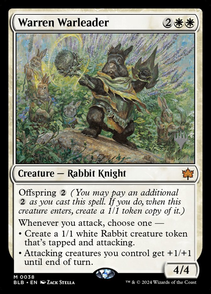 Warren Warleader PBLB-38P Bloomburrow Promos Magic card