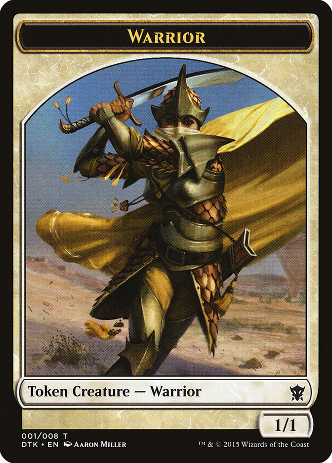 Warrior TDTK-1 Dragons of Tarkir Tokens Magic card