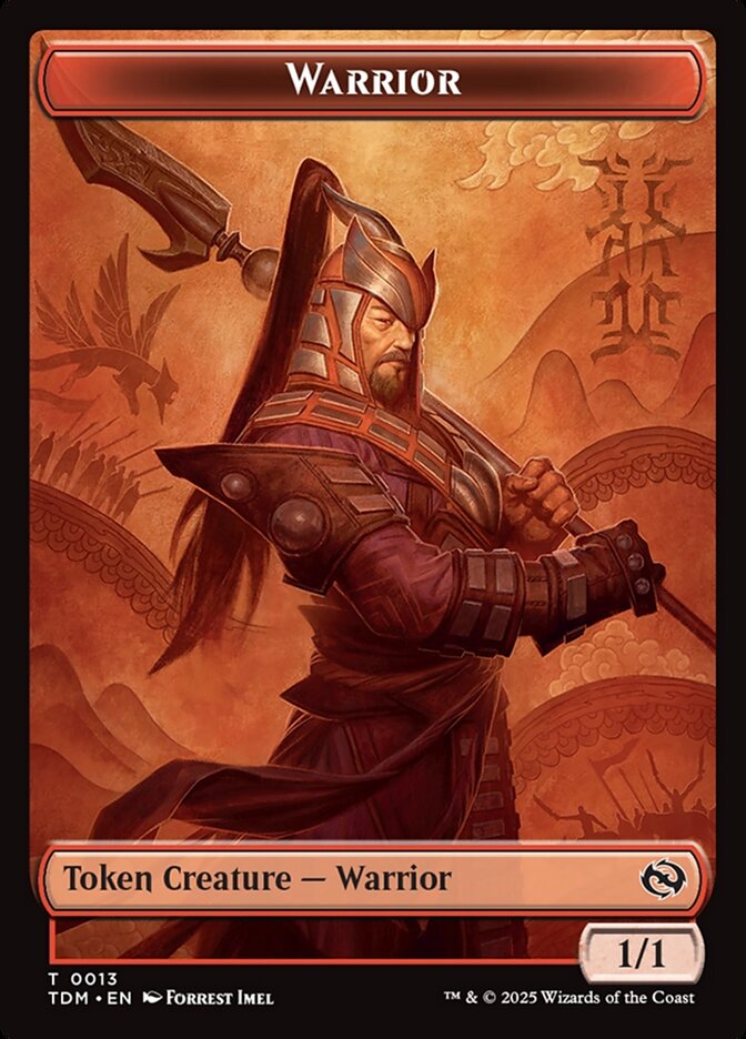 Warrior TTDM-13 Tarkir: Dragonstorm Tokens Magic card