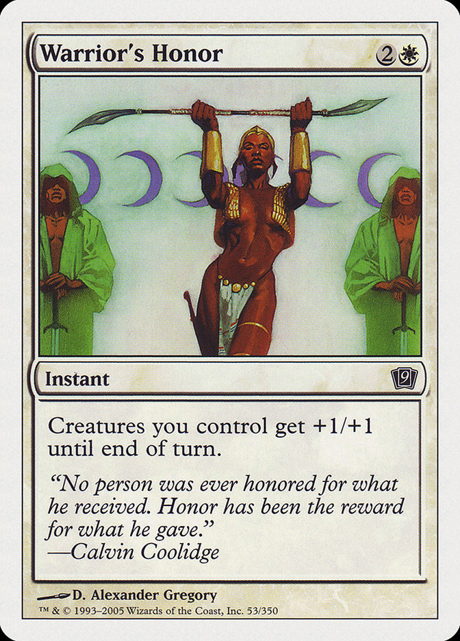 Warrior's Honor 9ED-53 Ninth Edition Magic card