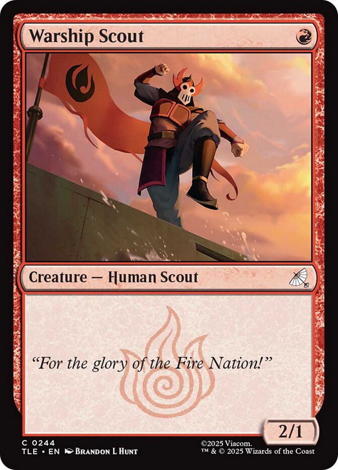 Warship Scout TLE-244 Avatar: The Last Airbender Eternal Magic card