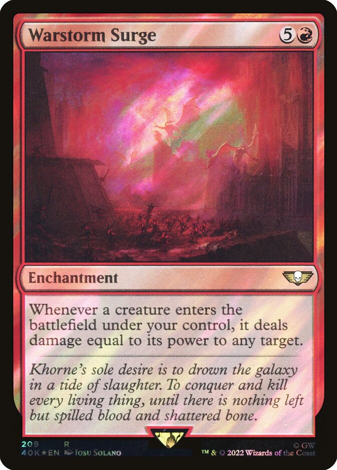 Warstorm Surge 40K-209STAR Warhammer 40,000 Commander Magic card