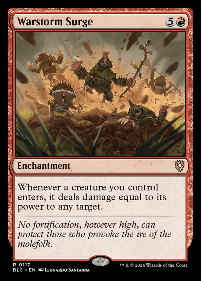 Warstorm Surge BLC-117 Bloomburrow Commander Magic card
