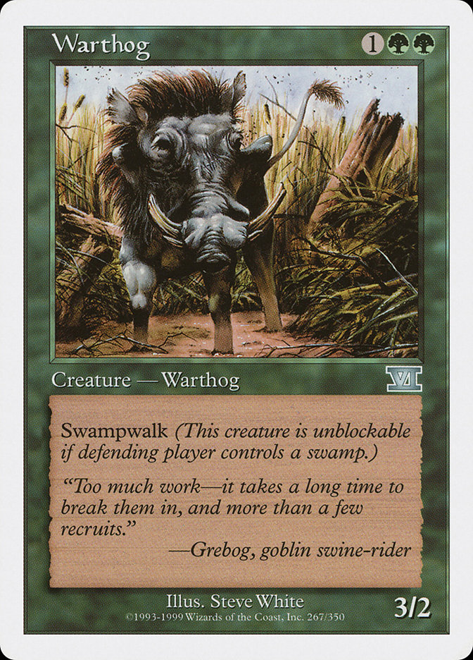 Warthog 6ED-267 Classic Sixth Edition Magic card