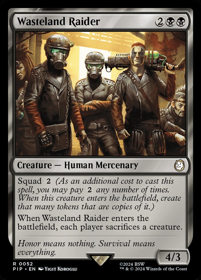 Wasteland Raider PIP-52 Fallout Magic card