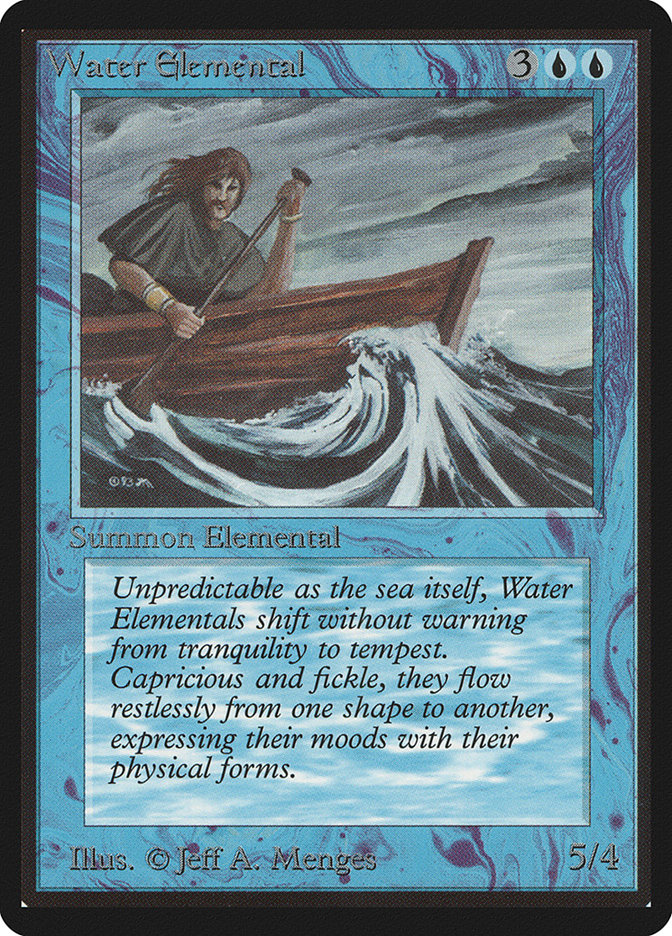 Water Elemental LEB-92 Limited Edition Beta Magic card