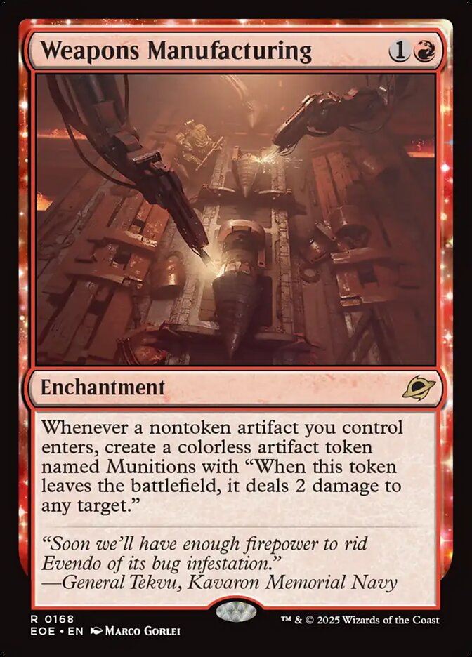 Weapons Manufacturing EOE-168 Edge of Eternities Magic card