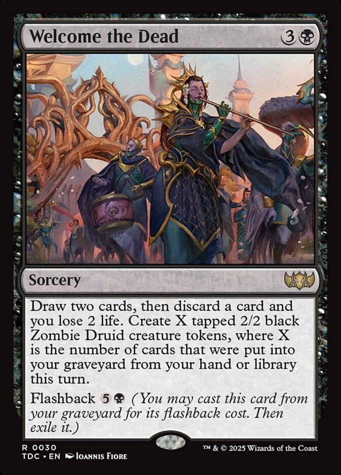 Welcome the Dead TDC-30 Tarkir: Dragonstorm Commander Magic card