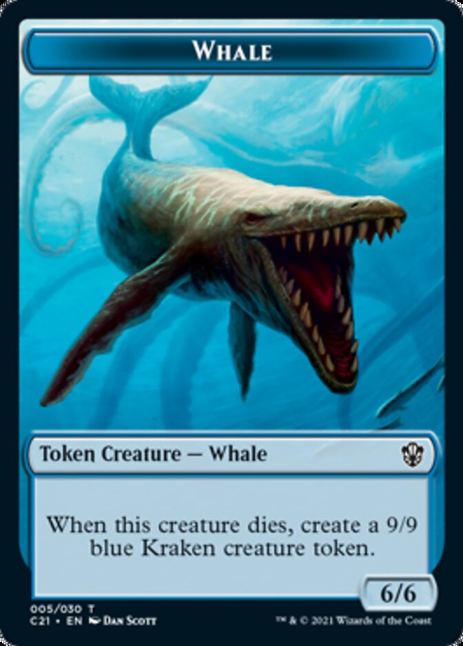 Whale TC21-5 Commander 2021 Tokens Magic card
