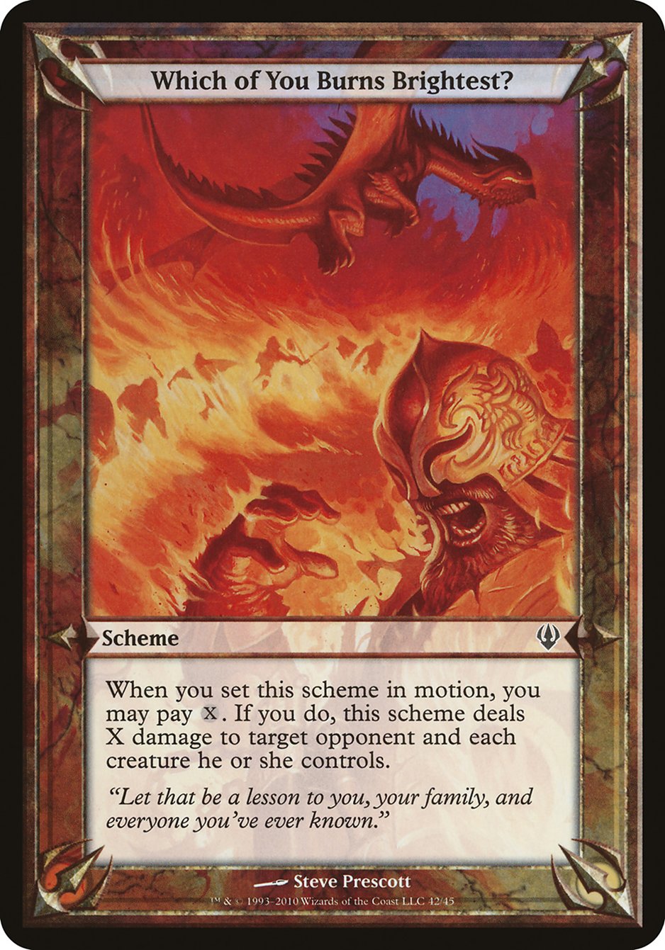 Which of You Burns Brightest? OARC-42STAR Archenemy Schemes Magic card