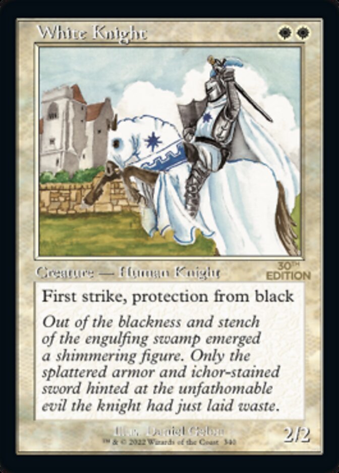White Knight 30A-340 30th Anniversary Edition Magic card