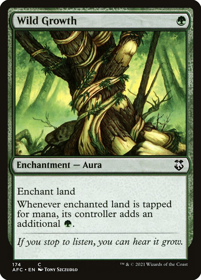 Wild Growth AFC-174 Forgotten Realms Commander Magic card