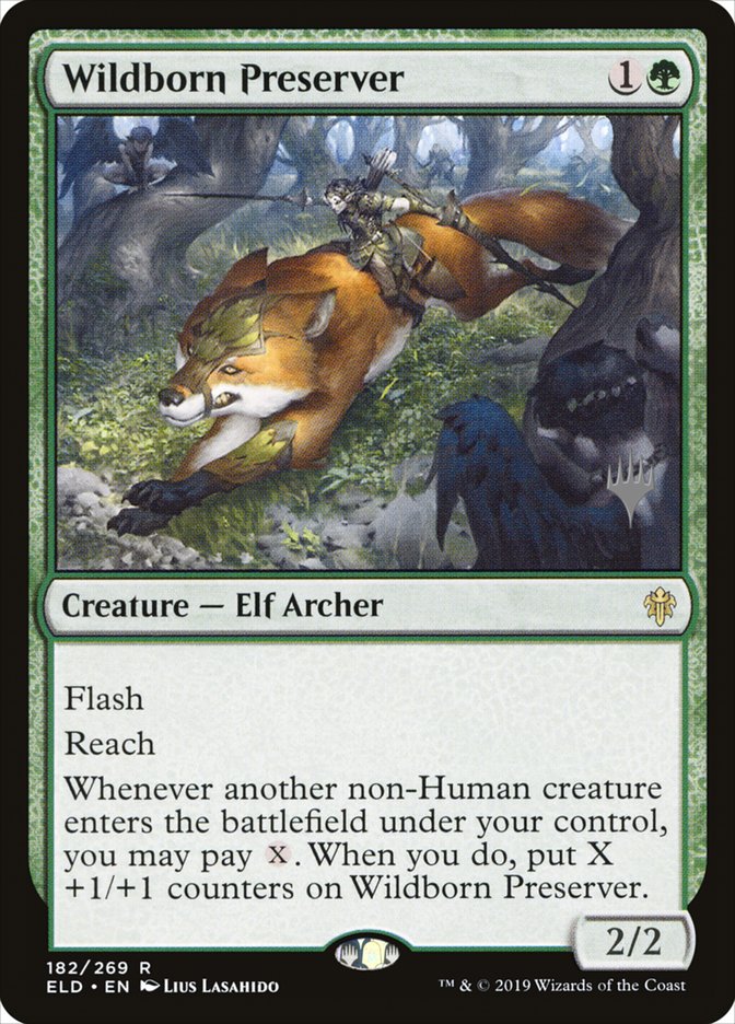 Wildborn Preserver PELD-182P Throne of Eldraine Promos Magic card