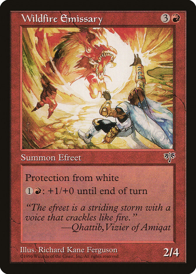 Wildfire Emissary MIR-203 Mirage Magic card